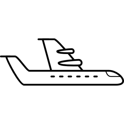 Plane Line Drawing Illustration