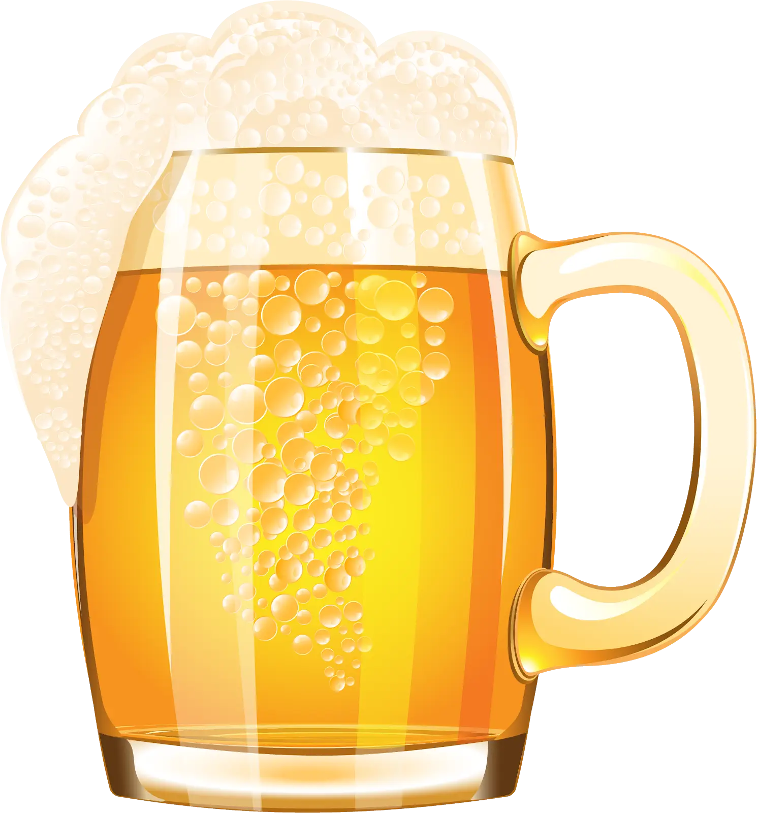 Transparent Beer Mug Filled with Froth
