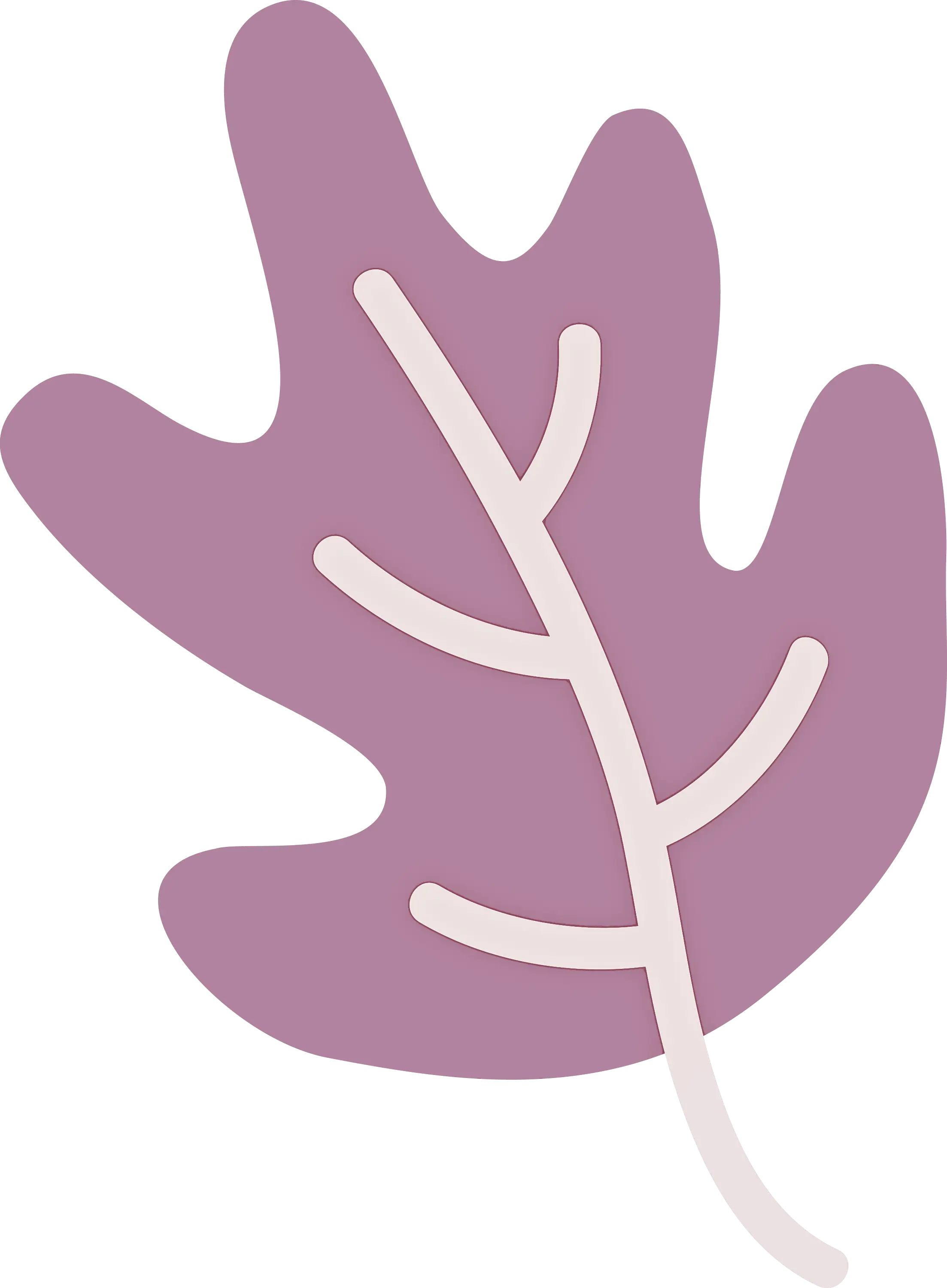 Purple Leaf Illustration Design