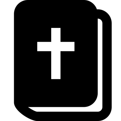 Religious Book with Cross Logo Icon