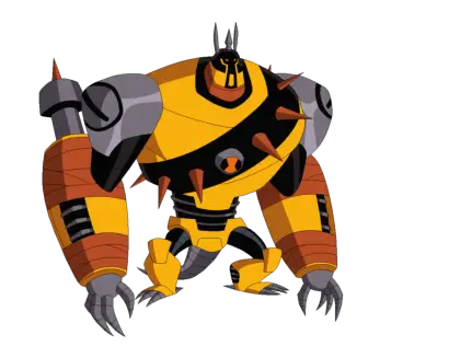 Yellow and Black Cartoon Robot