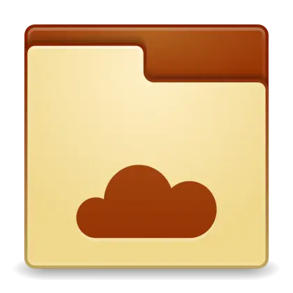 Cloud Storage Folder Icon for Digital Use