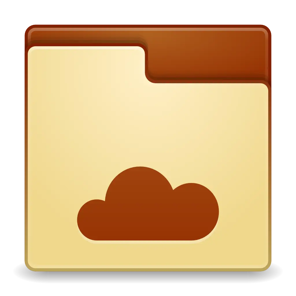 Cloud Storage Folder Icon for Digital Use