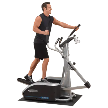 Man Using Elliptical Trainer for Exercise