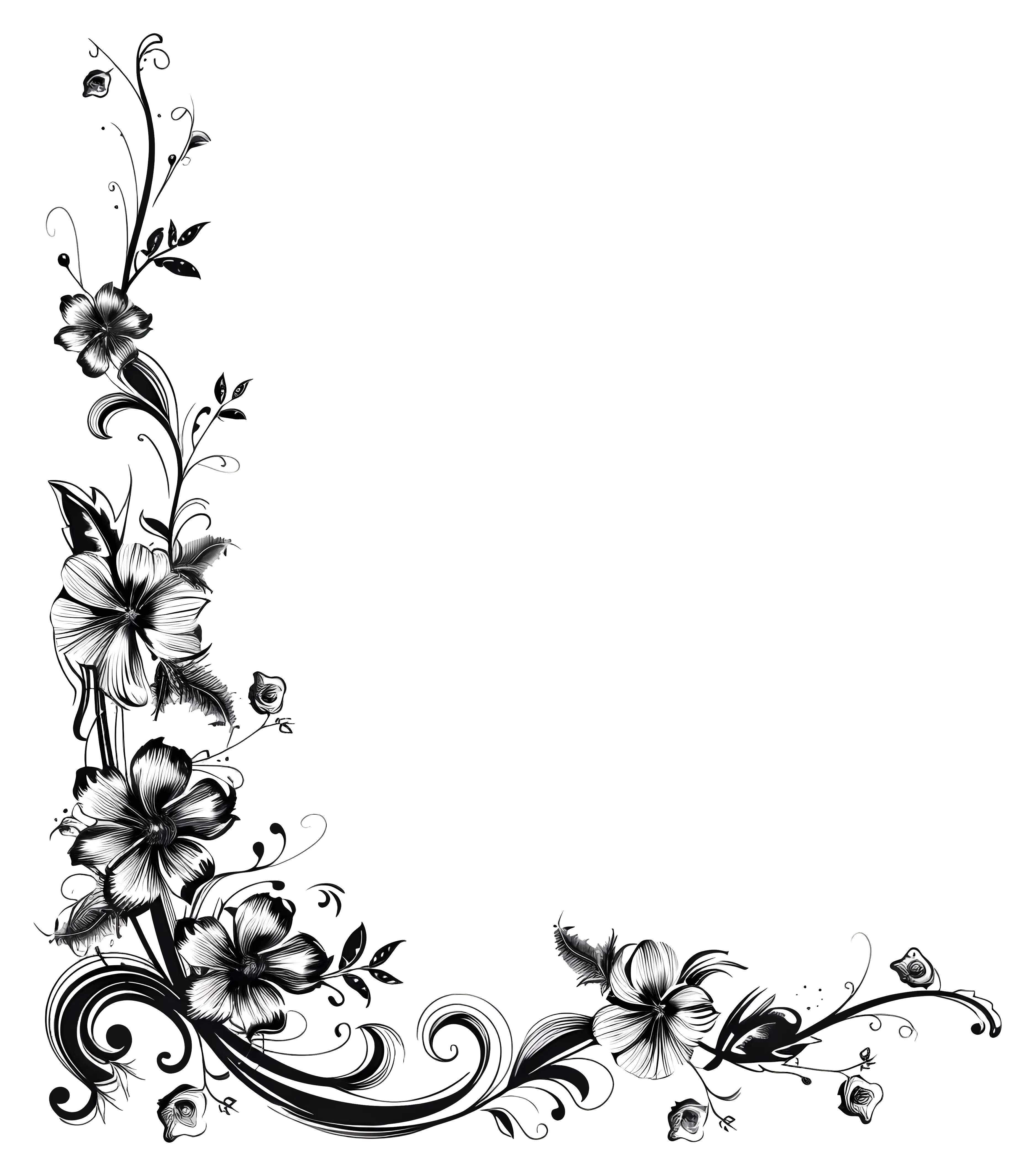 Floral Corner Design for Decoration