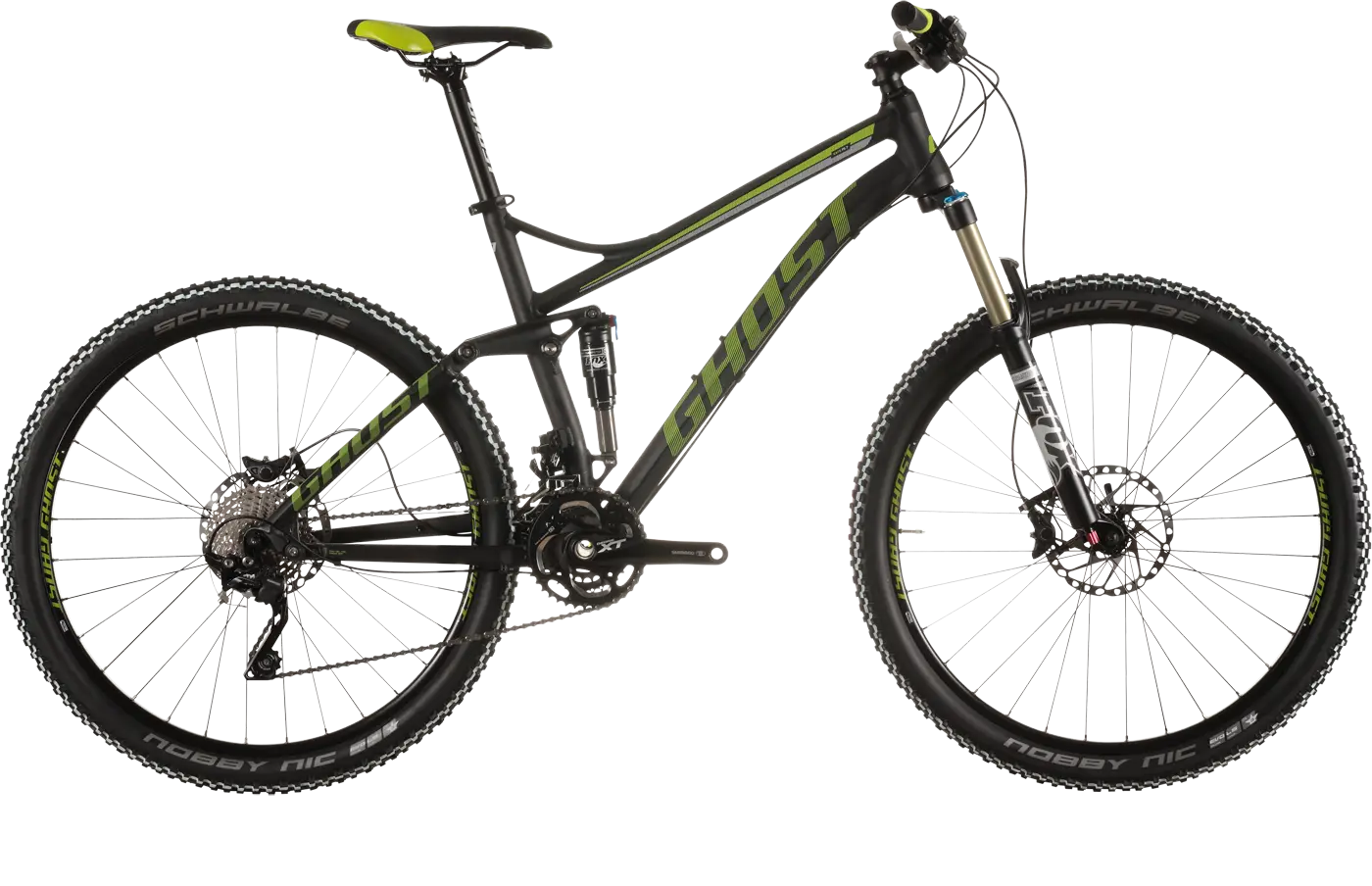 Black and Green Mountain Bike