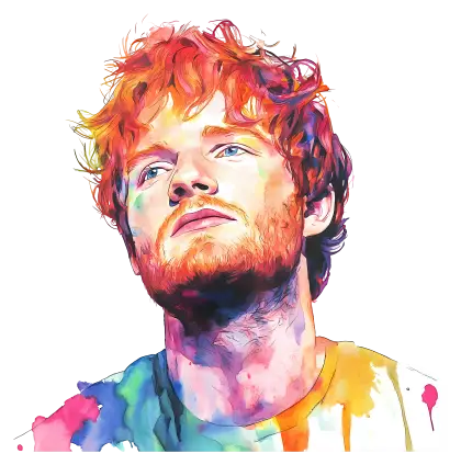 Watercolor Styled Colorful Portrait Art