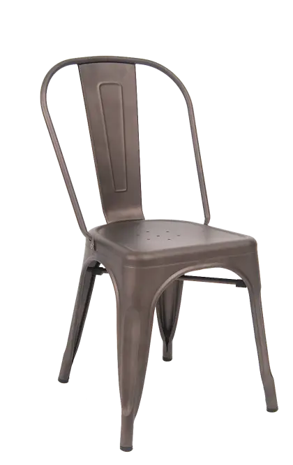 Metal Industrial Chair in Gray