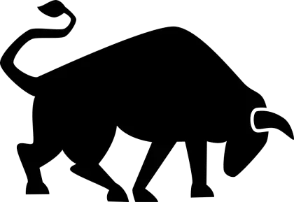 Black Bull Silhouette Illustration