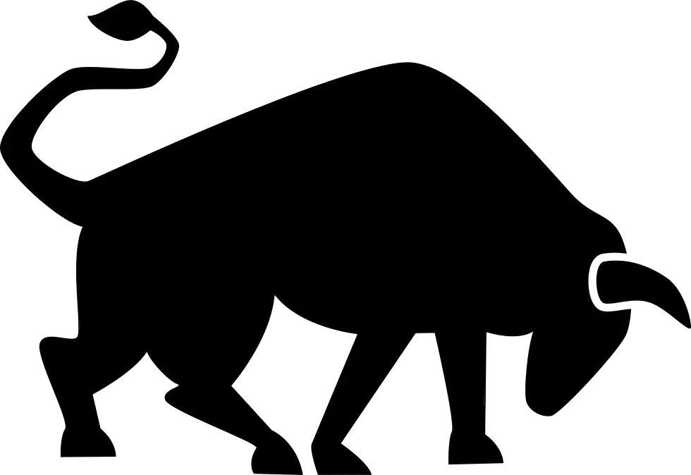 Black Bull Silhouette Illustration