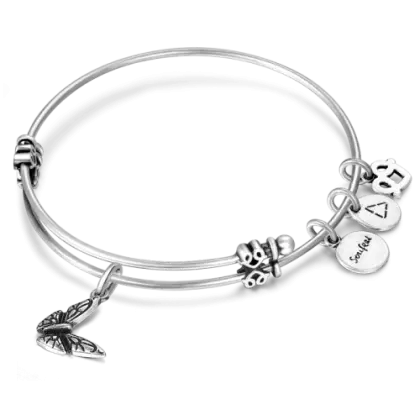 Silver Bracelet with Multiple Charms