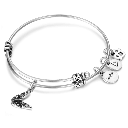 Silver Bracelet with Multiple Charms
