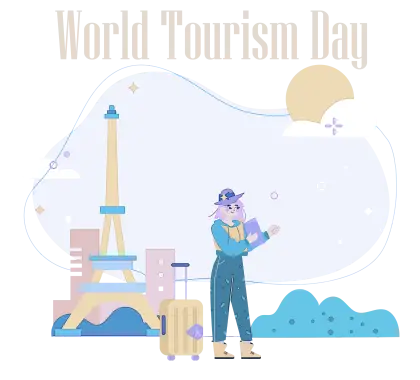 World Tourism Day Concept Illustration