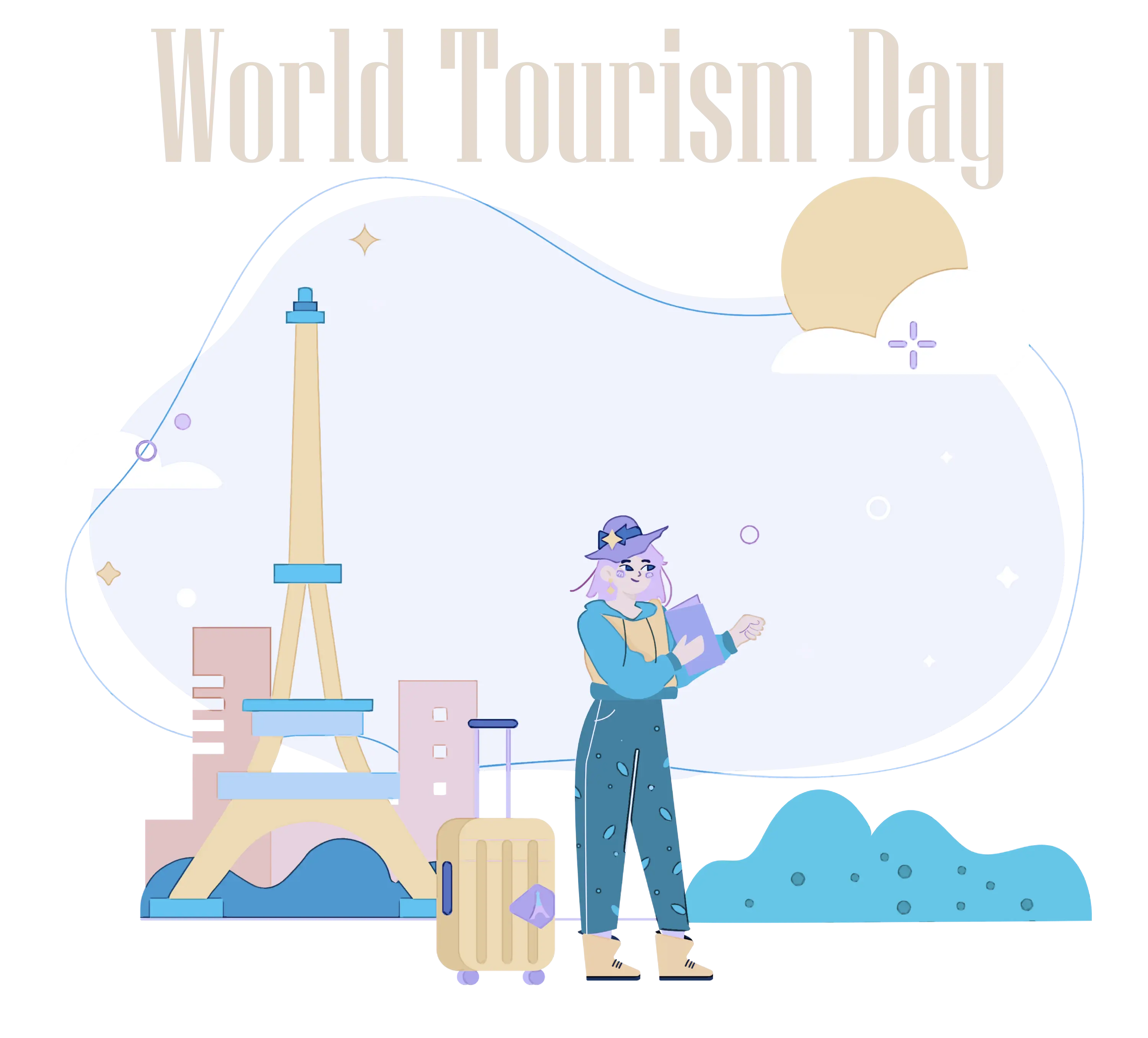 World Tourism Day Concept Illustration