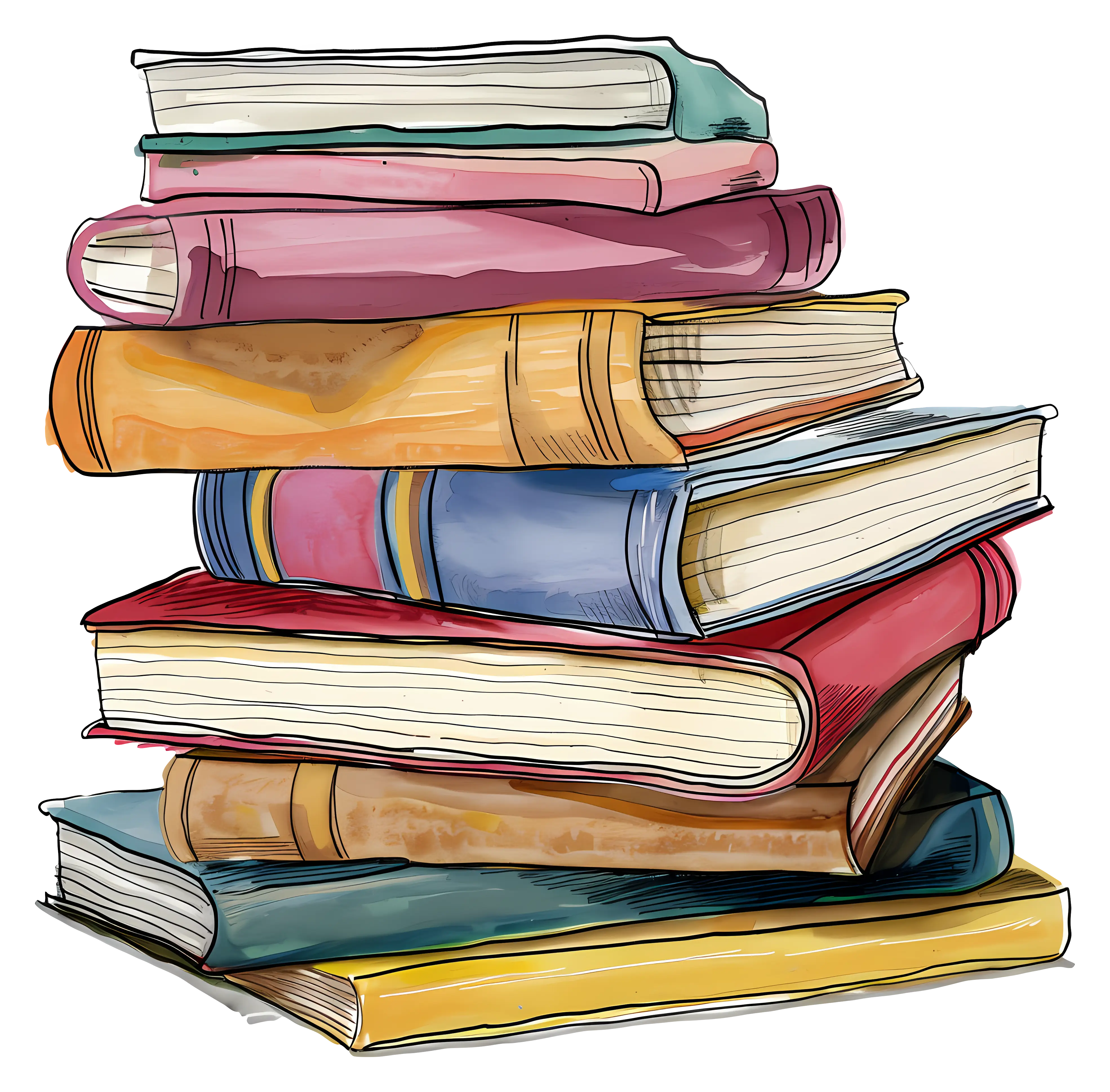 Stack of Books for Reading and Learning Enthusiasts