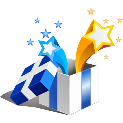 Gift Box with Stars