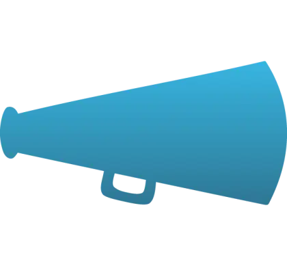 Blue Megaphone Announcement Icon