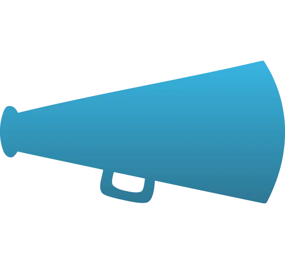 Blue Megaphone Announcement Icon