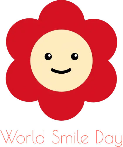 Cheerful Smiling Flower for World Smile Day