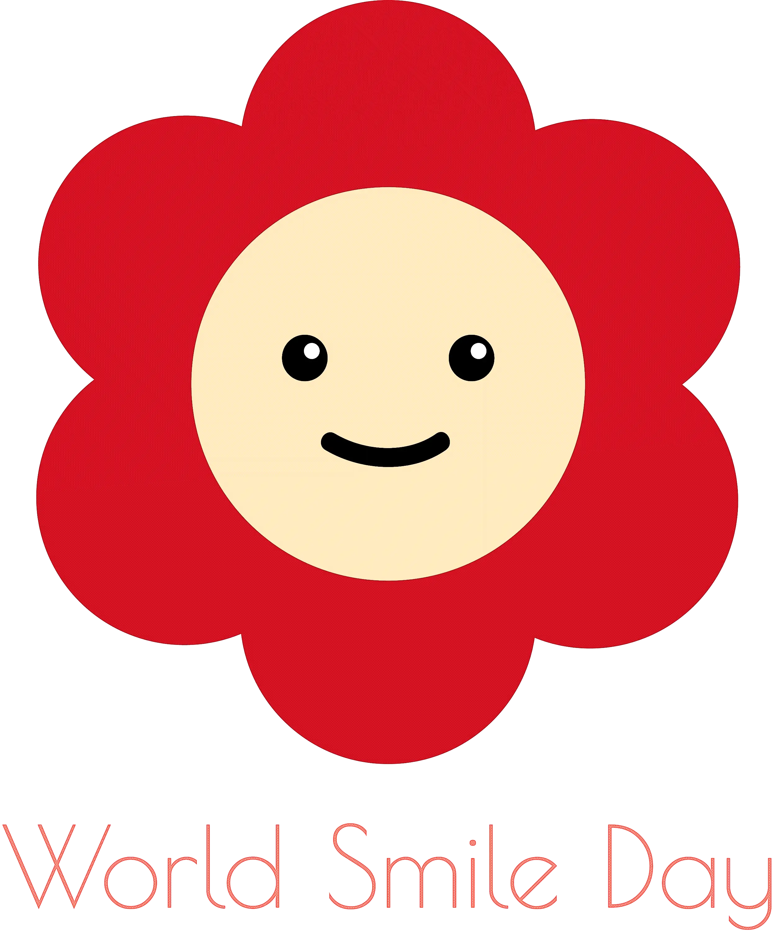 Cheerful Smiling Flower for World Smile Day