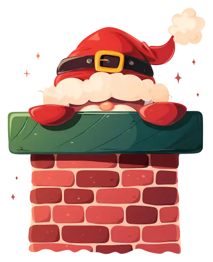 Santa Stuck in Chimney