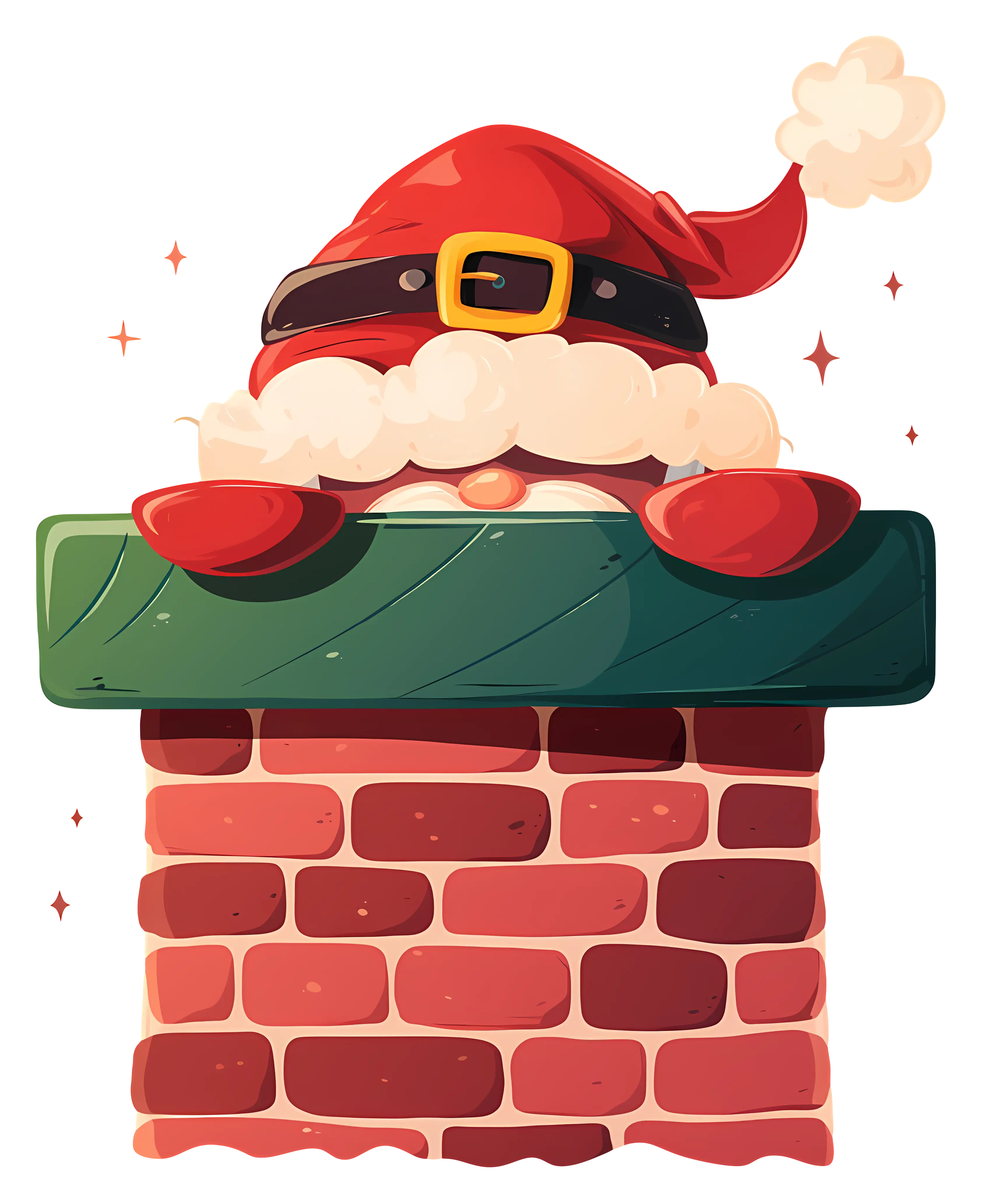 Santa Stuck in Chimney