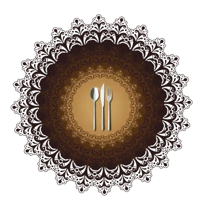 Decorative Plate with Cutlery