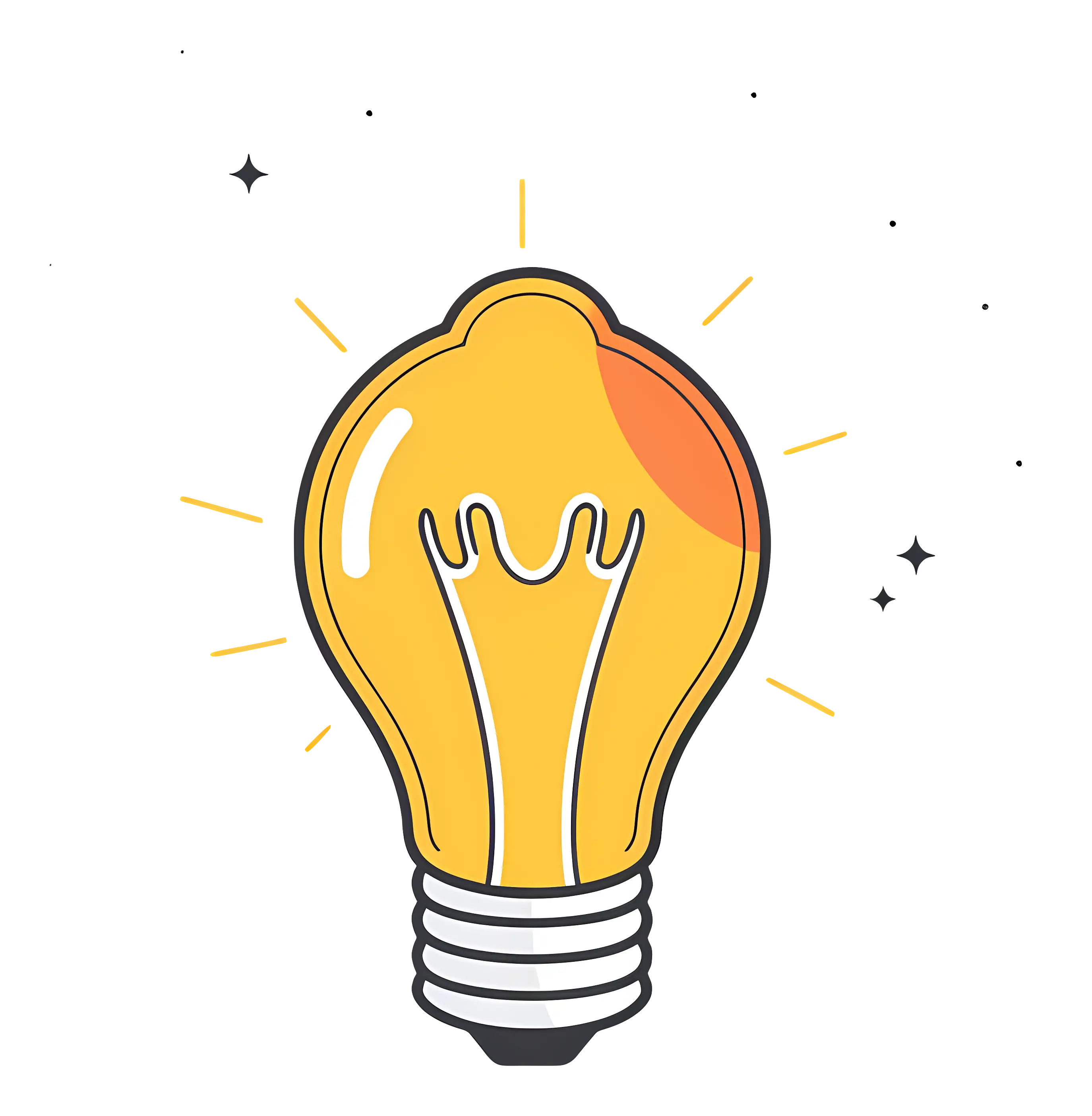 Yellow Light Bulb Idea Illustration