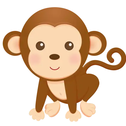 Cute Cartoon Monkey Illustration