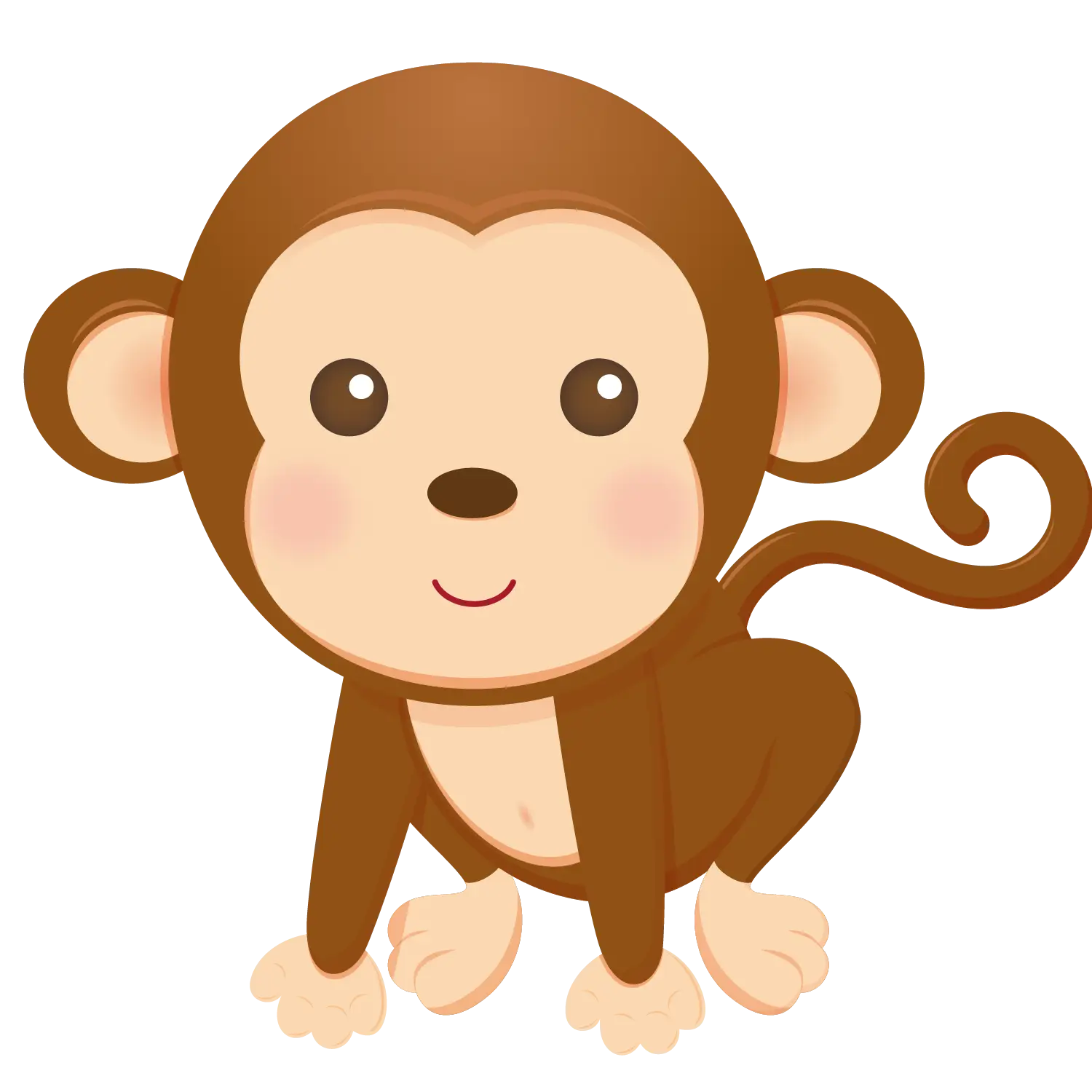 Cute Cartoon Monkey Illustration