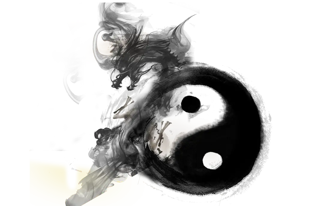 Yin Yang with Dragon