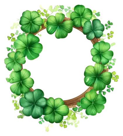 Green Clover Wreath Decoration