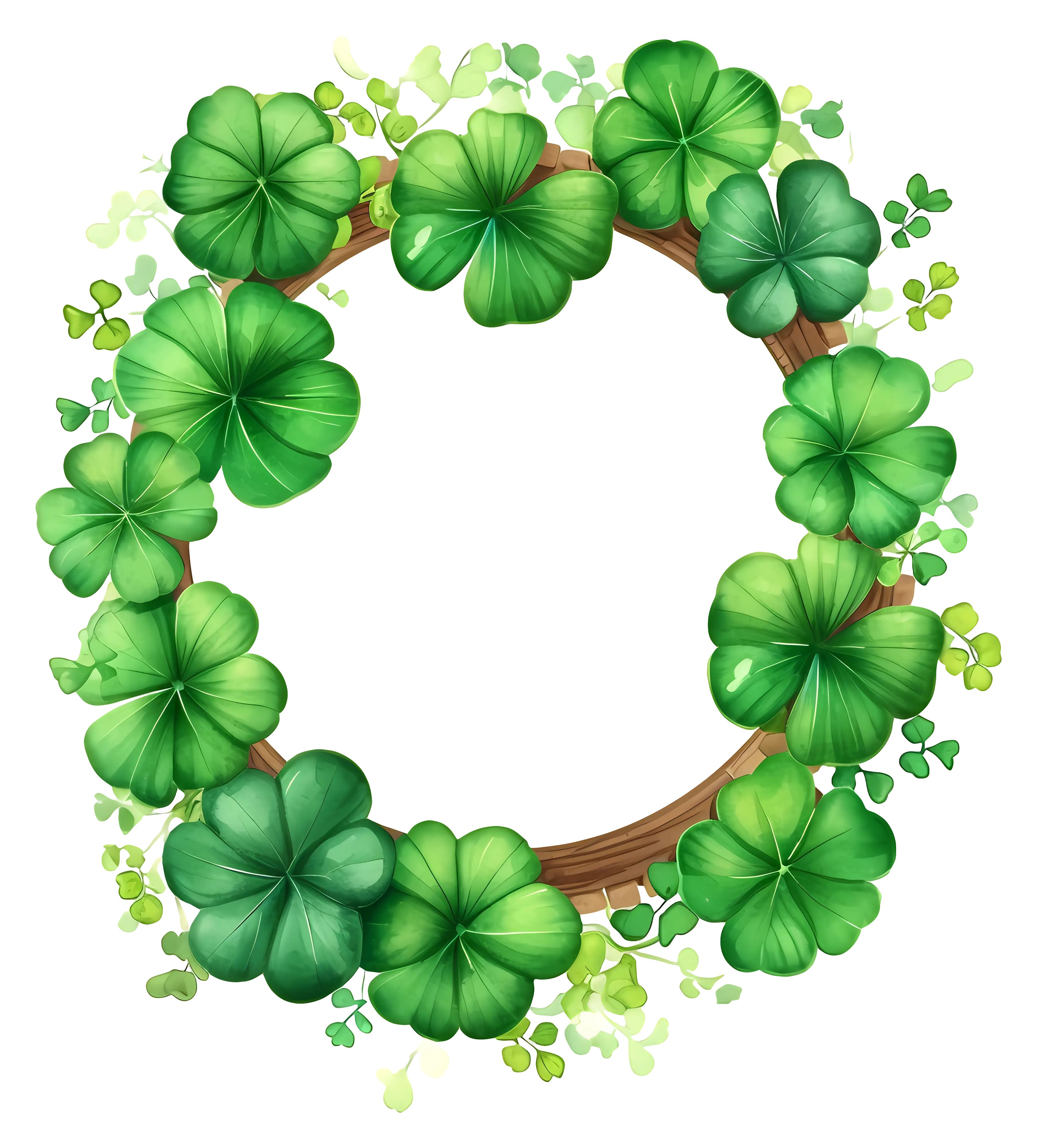 Green Clover Wreath Decoration
