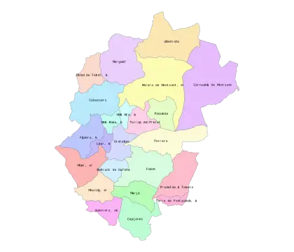 Color-Coded Map of Regional Divisions