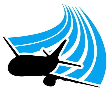 Airplane with Blue Trail
