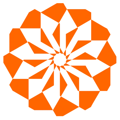 Abstract Geometric Orange Pattern Design
