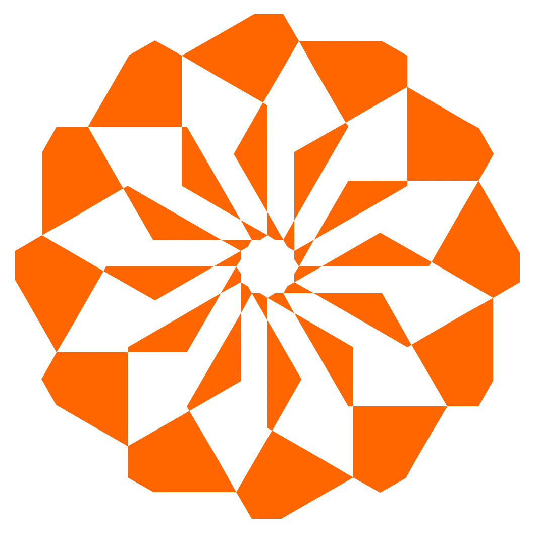 Abstract Geometric Orange Pattern Design