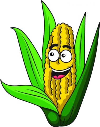 Happy Corn Cartoon
