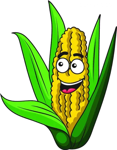 Happy Corn Cartoon