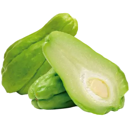 Fresh Green Chayote Fruits