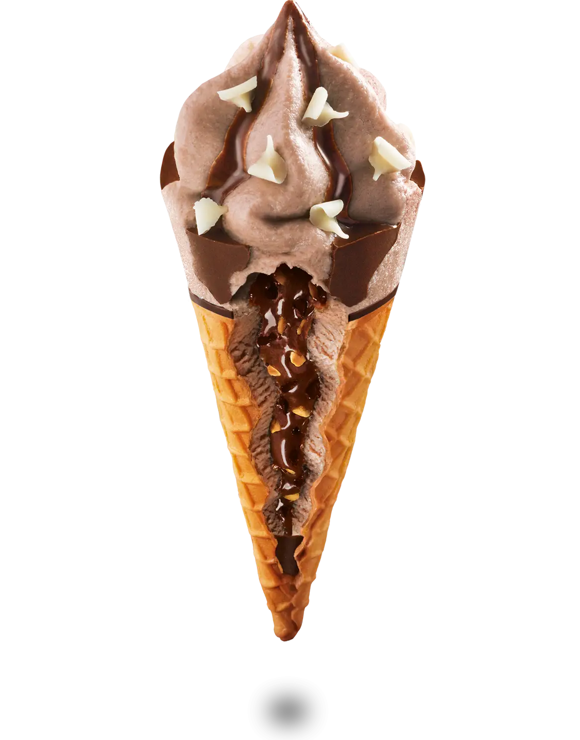 Chocolate Ice Cream Cone with Toppings