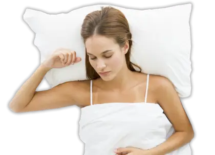 Sleeping woman in bed