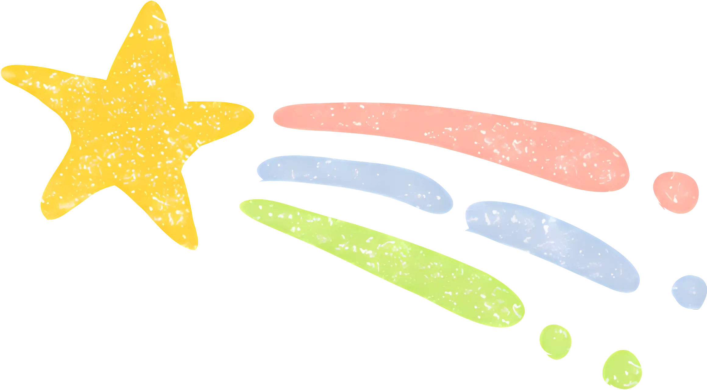 Yellow Star with Colorful Streak Graphics
