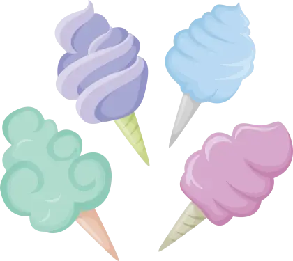 Colorful Cotton Candy Treats