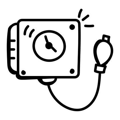 Black and White Blood Pressure Monitor