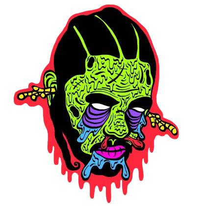 Colorful Zombie Character Illustration
