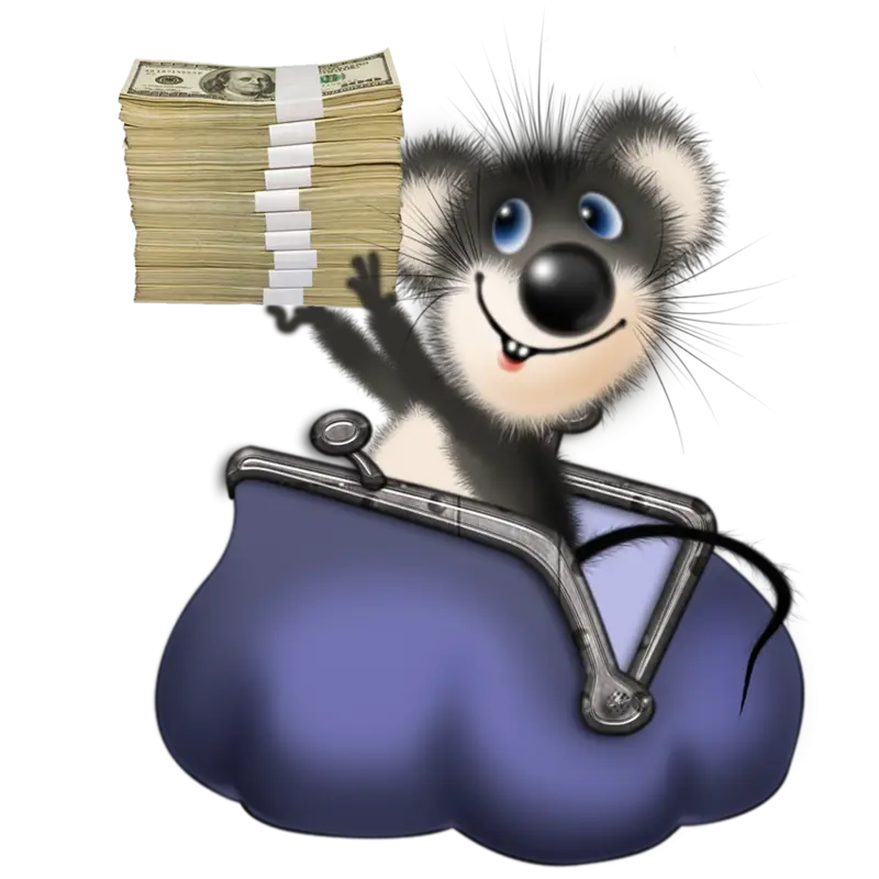 Cartoon Mouse with Money