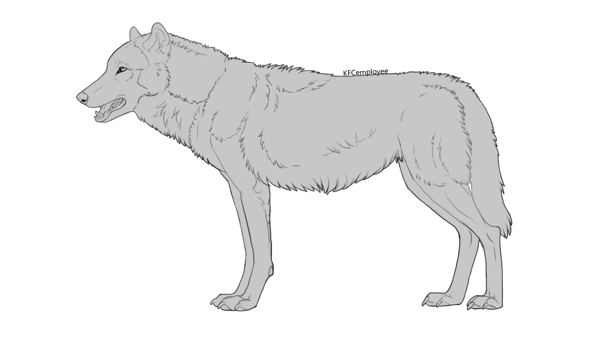 Wolf Outline Illustration