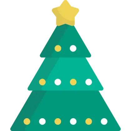 Festive Christmas Tree with Decorations