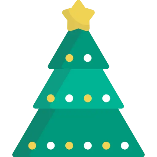 Festive Christmas Tree with Decorations